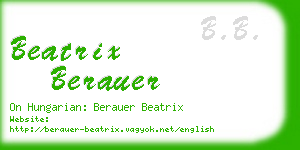 beatrix berauer business card